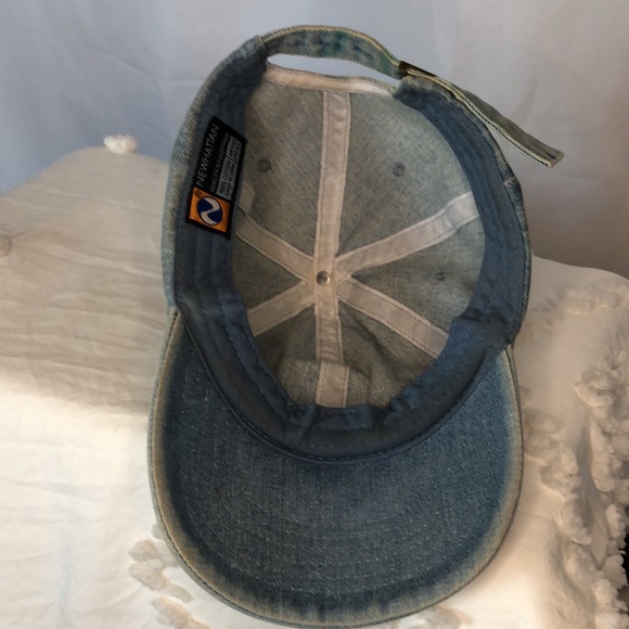 NEWHATTAN GOD IS DOPE light blue denim baseball cap. One Size Adult. - Picture 6 of 9